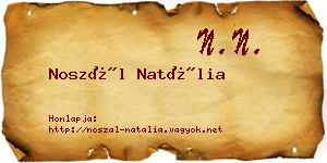 Noszál Natália névjegykártya